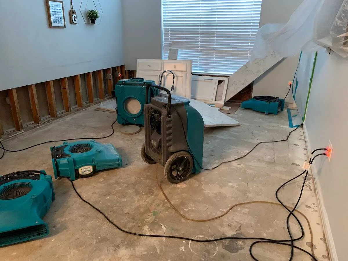 Dehumidifier in flood-cut room for Water Extraction & Removal in Mechanicsville